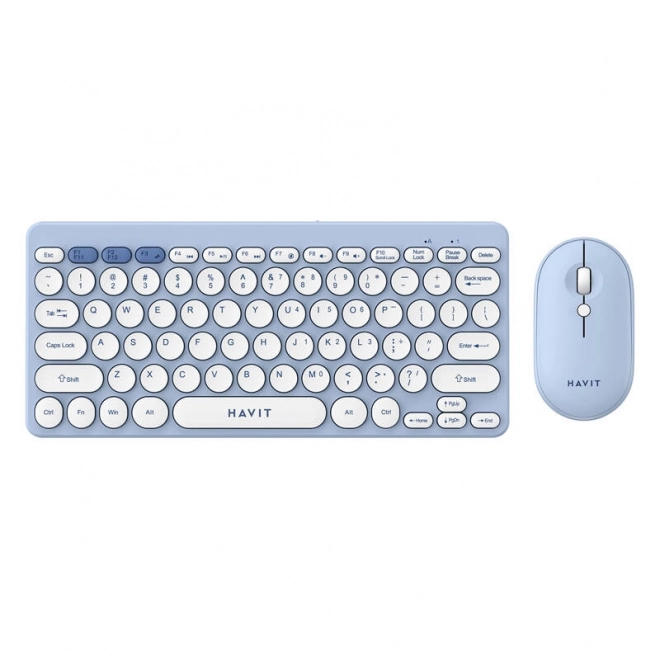 Havit wireless gaming keyboard and mouse set (blue)