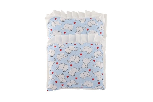 Set Copertina con Cuscino e Base per Bambole