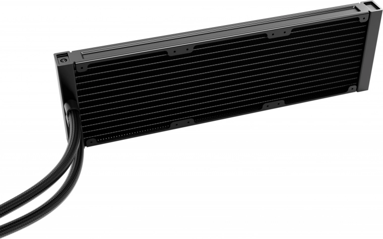 Optimized 360 mm radiator and braided tubes