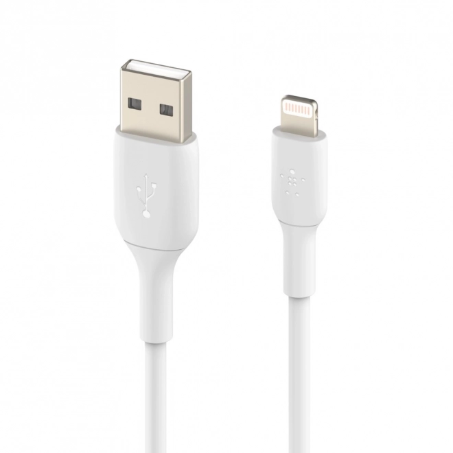 Pvc Usb-a To Lightning Charging Cable 15cm White