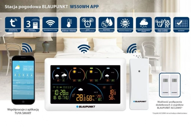 Smart weather station compatible with TUYA app
