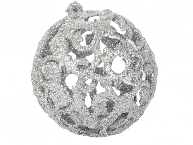 Palline di Natale assortite argentate set 16 pezzi