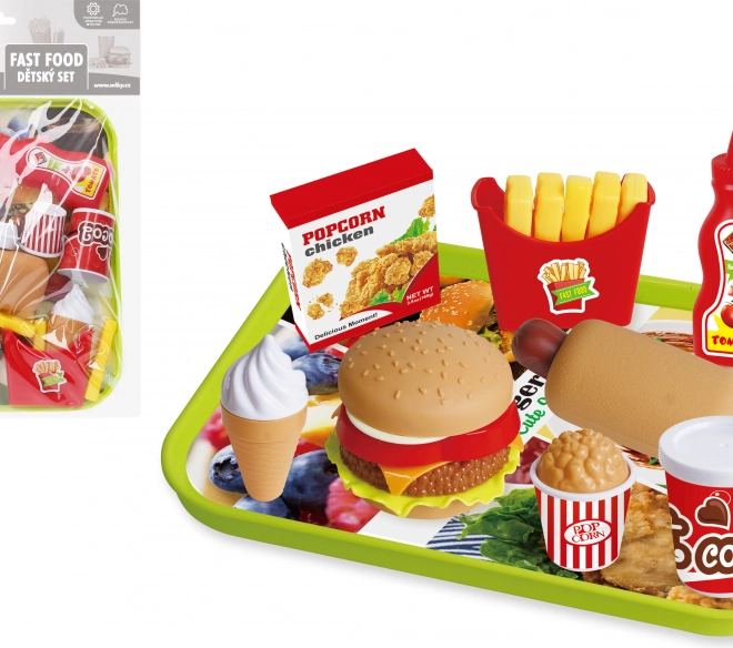 Zestaw do zabawy Fast Food z tacą dla dzieci