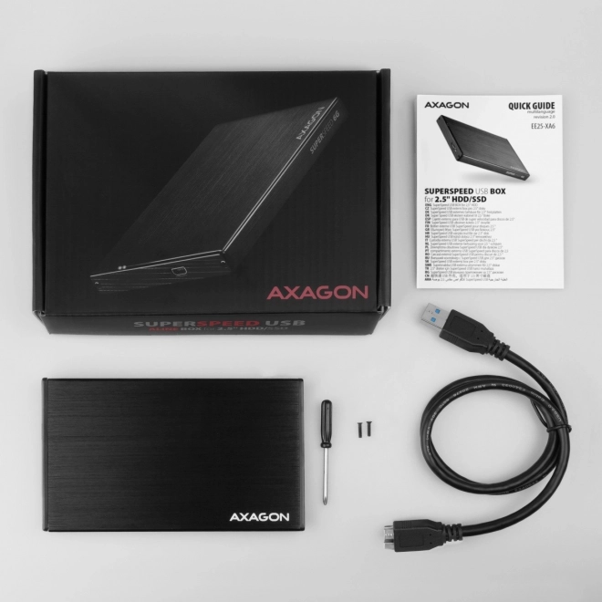Custodia esterna in alluminio USB AXAGON