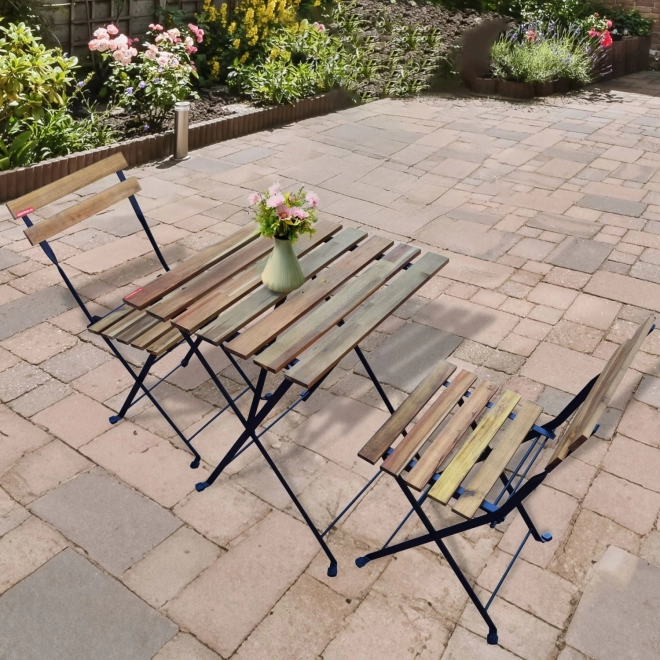 Garden Furniture Set from Acacia Wood – Table and 2 Chairs