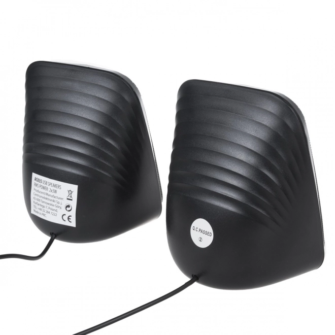 Casse stereo USB 6W nere