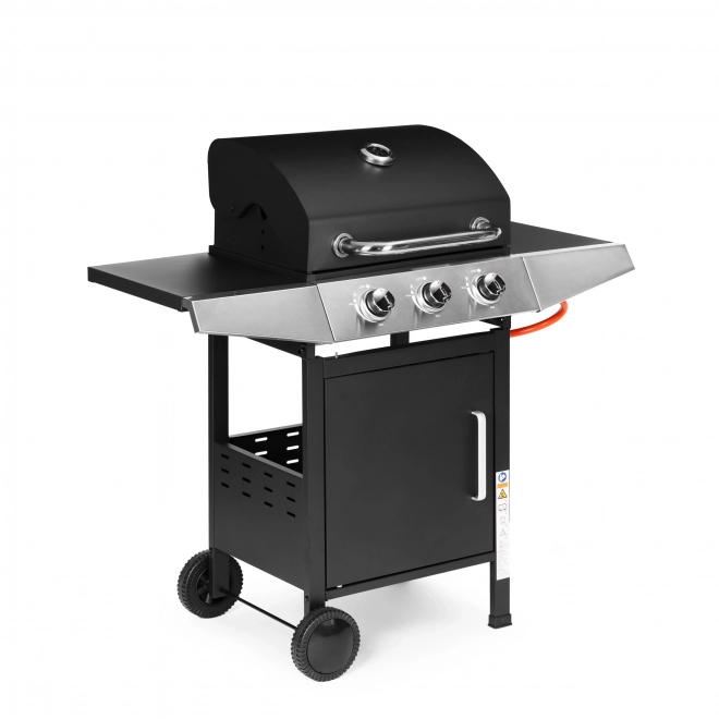 Gas garden grill with 3 burners