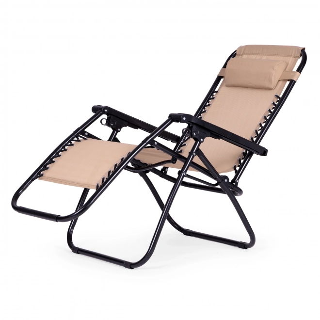 Garden chair with adjustable backrest - beige ZERO GRAVITY ModernHome