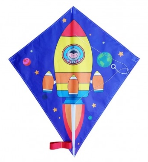 Flying Nylon Kite Space Rocket
