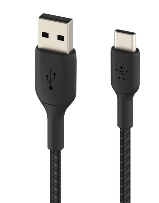 Braided USB-C to USB-A Cable 3m Black