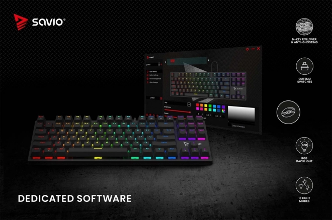 Savio Tempest X2 RGB Mechanical Keyboard Outemu Brown