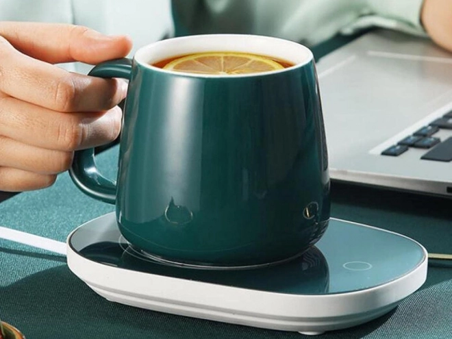 Scaldatazza elettrico per caffè e tè 16W, pannello LED impermeabile