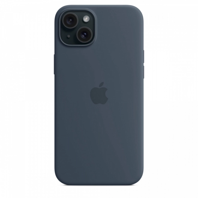 Silicone Case with MagSafe for iPhone 15 Plus - Stormy Blue