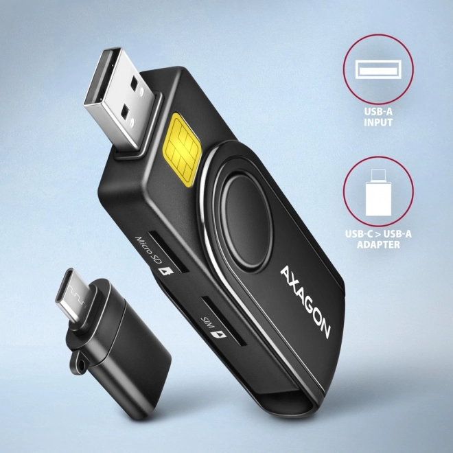 Axagon card reader with SD/microSD/SIM slots