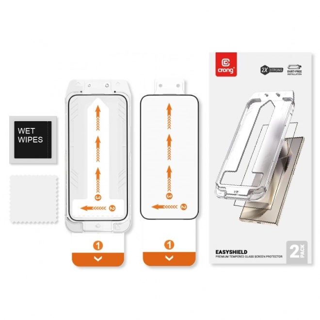 Tempered Glass Crong EasyShield 2-Pack - Samsung Galaxy S25+/S24+