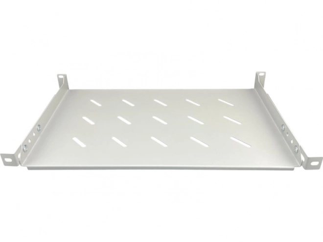 Fixed 19-inch 1U Depth Shelf Gray
