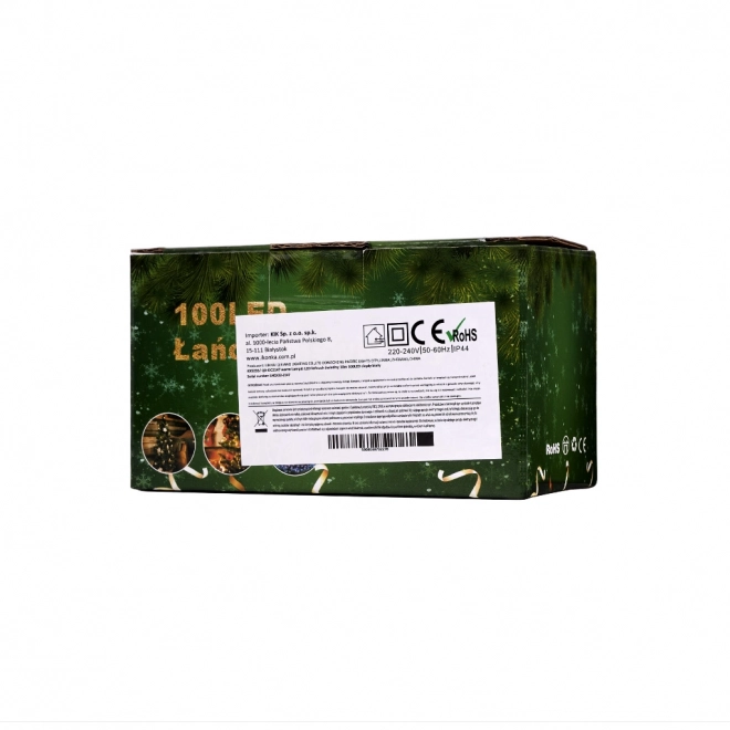 Led fényfüzér meleg fehér 10m 100 led