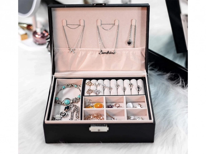Elegante astuccio organizer per gioielli con chiave