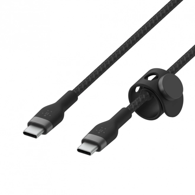 BoostCharge Silicone Braided USB-C Cable 2m Black