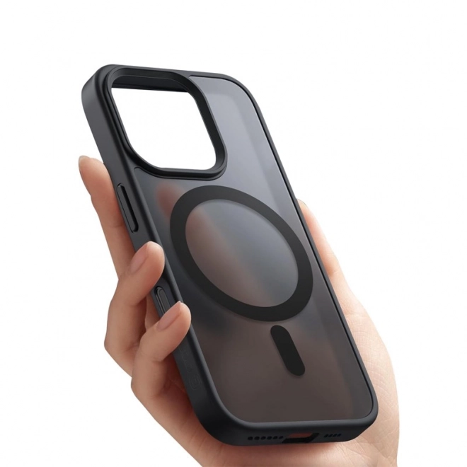 Black Hybrid Frost MagSafe Case for iPhone 16 Pro
