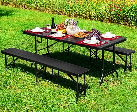 Catering Table and Benches Set by ModernHome