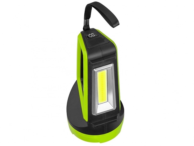 Green tactical flashlight with power bank
