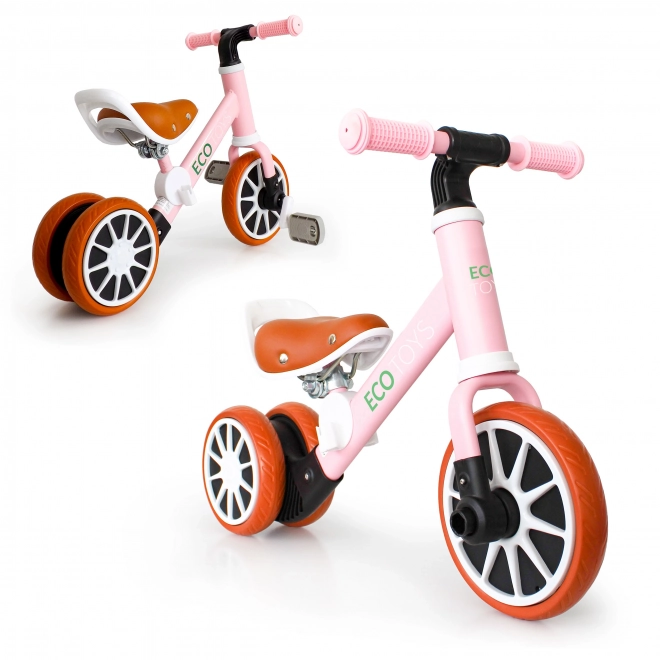 Pink Balance Bike Tricycle 2-in-1 by Ecotoys