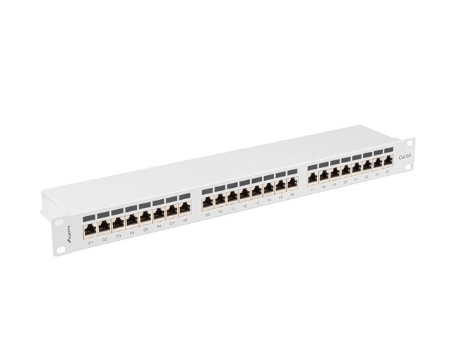 24 Port Patch Panel 1U Gray