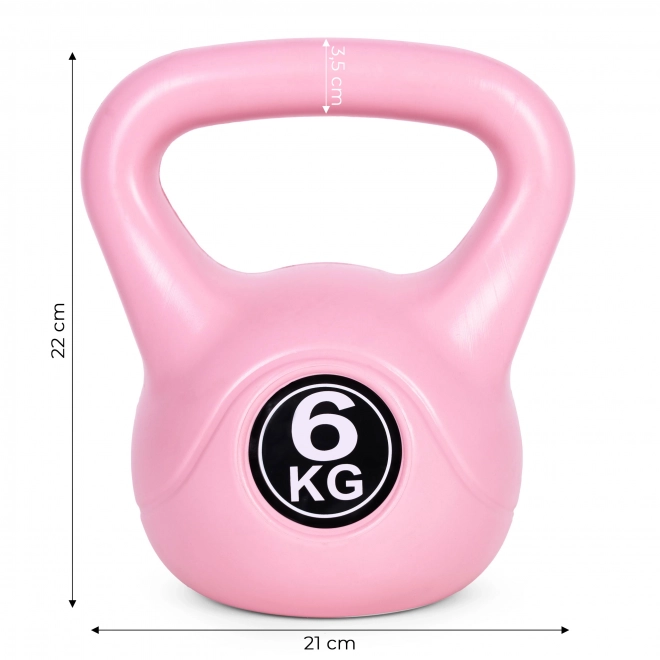Pink kettlebell for exercise 6 kg ModernHome