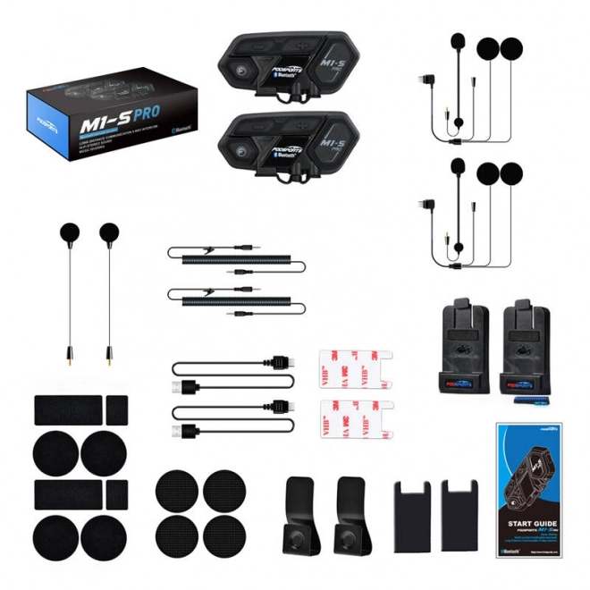 Interfono per motocicletta Fodsports M1-S Pro confezione doppia