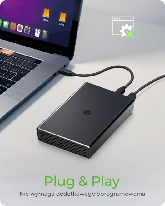Zewnętrzna obudowa Raid IB-RD2253-C31 dla 2,5 SATA HDD na USB 3.2 Gen 2, RAID 0,1, POJEDYNCZY, DUŻY