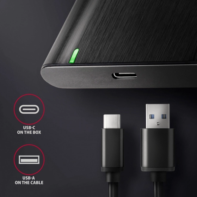 Custodia esterna in alluminio senza viti USB-C per SSD/HDD