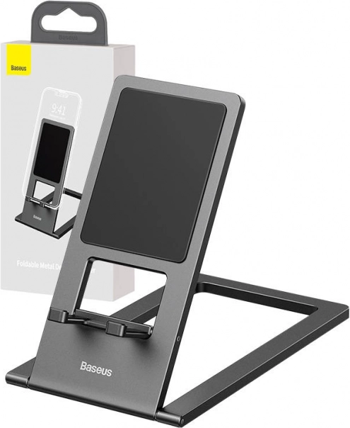 Metalowa podstawka biurkowa na telefon i tablet Baseus (szara)