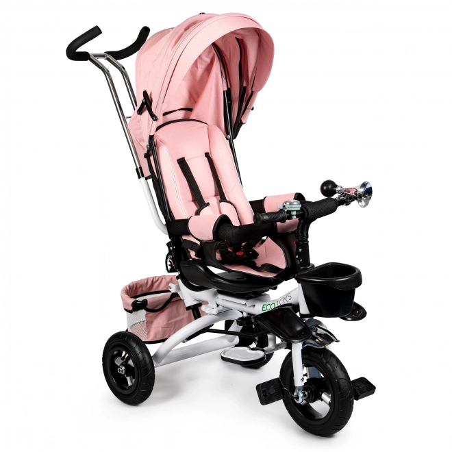 Rotating Tricycle 360° Pink Delux with Canopy