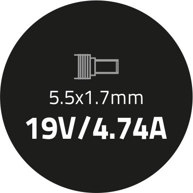 Paramètres optimisés 19 V / 4,74 A