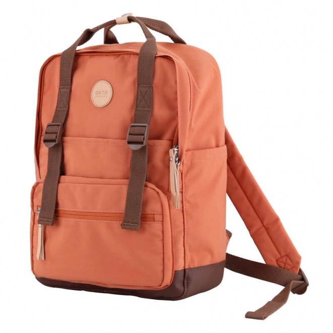 Himawari laptop backpack 15'' orange