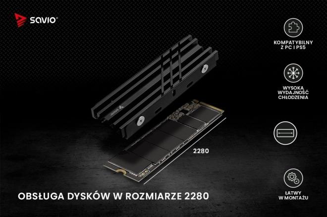 Dissipatore per SSD M.2 NVME 2280
