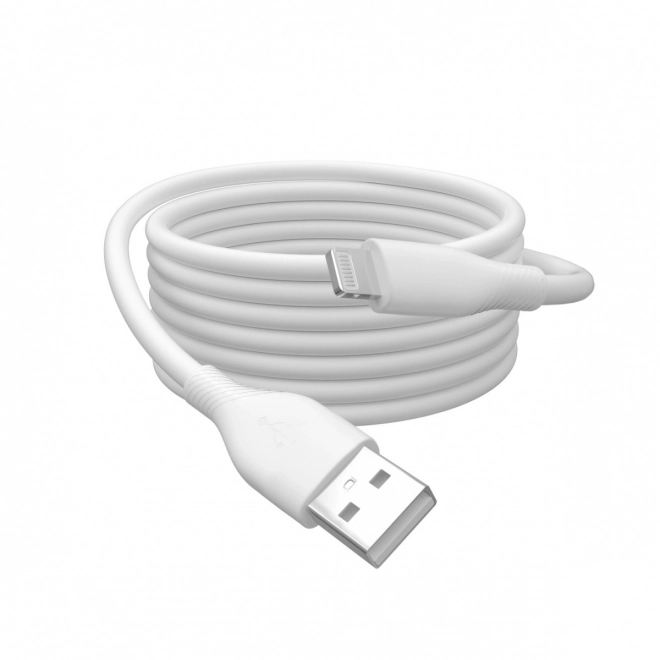 Silicone Power Cable USB-A to Lightning MFI Certified 2m White