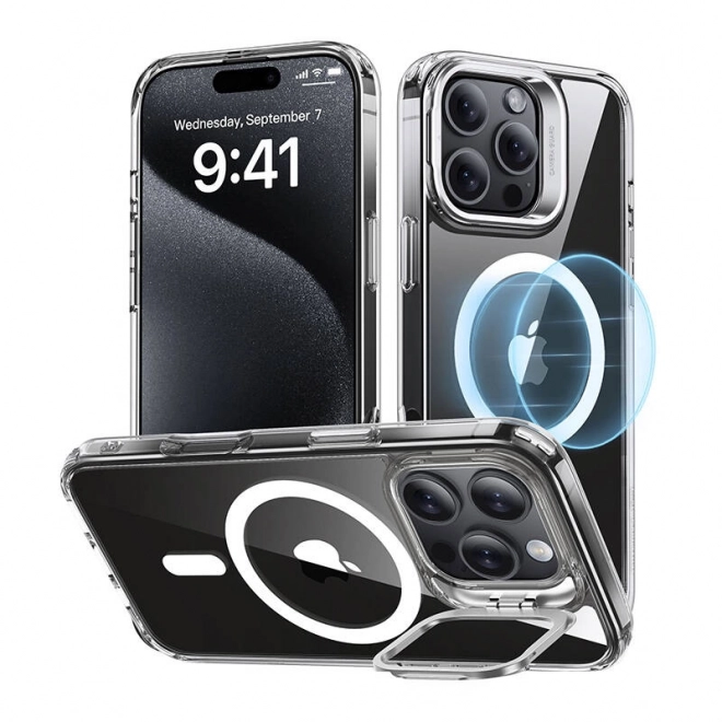 Custodia trasparente con supporto iPhone 16 Pro