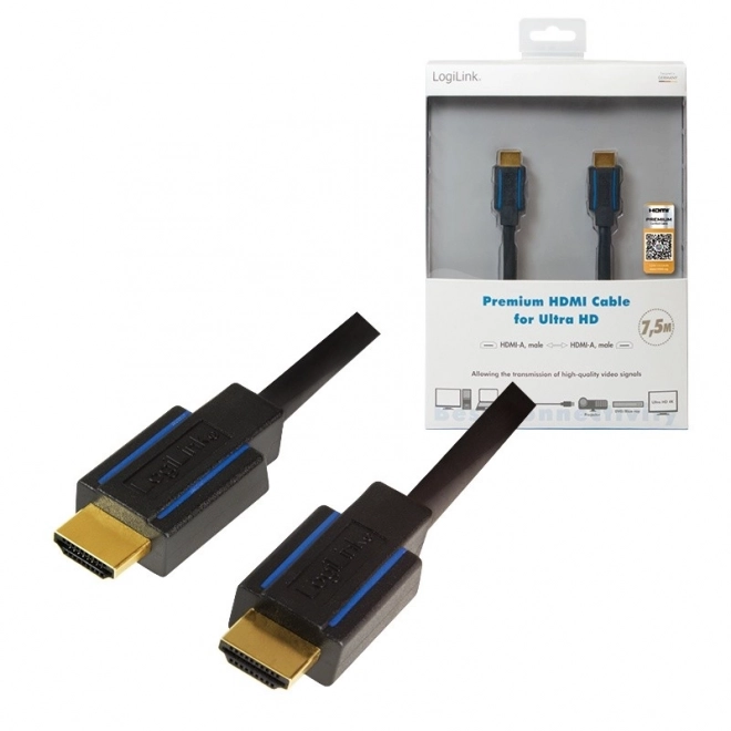 Ultra HD HDMI kábel 7.5m Prémium