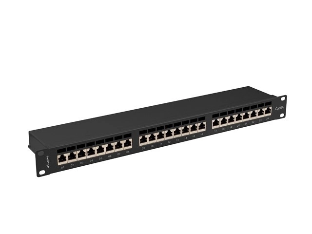 Telecommunication Patch Panel 24 Port Black