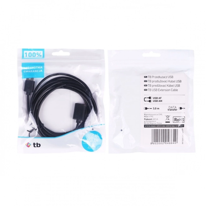 USB Extension Cable 1.8 m Black