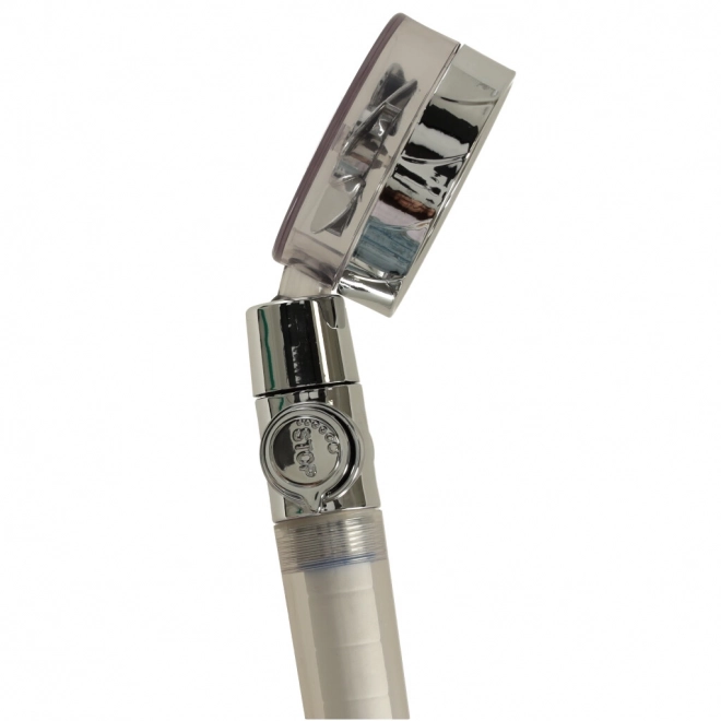 Silver Turbo Shower Head Set with Hose