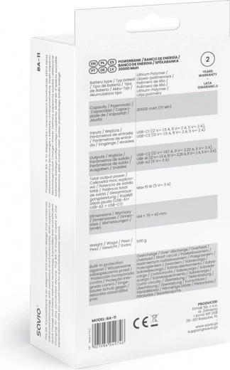 Ricarica rapida con PD e QC fino a 20 W