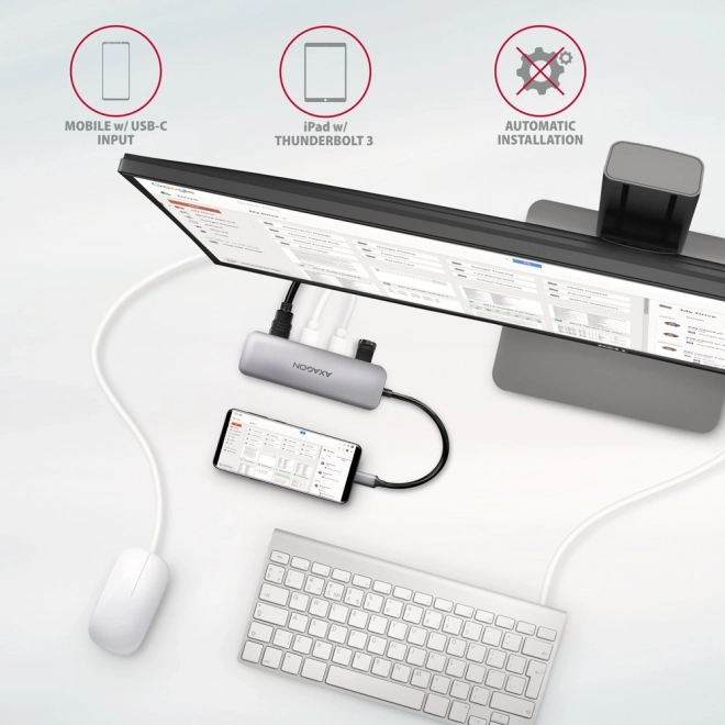 Compact Multiport Hub with HDMI and Card Reader
