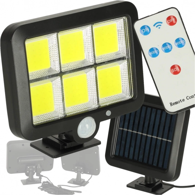 Solárna lampa s pohybovým a súmrakovým senzorom 120 LED