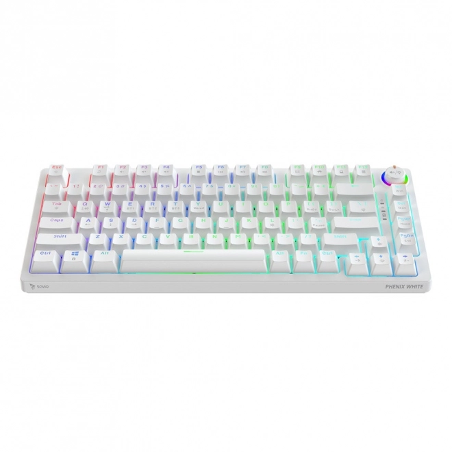 Wireless Mechanical Keyboard Phenix White with Gateron Red Switches
