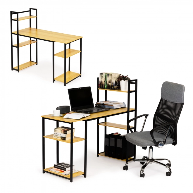 Loft Style Computer Desk with Shelving
