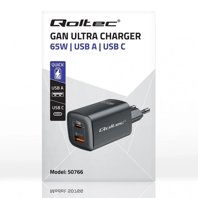 Ultra-Powerful GaN 65W Black Charger