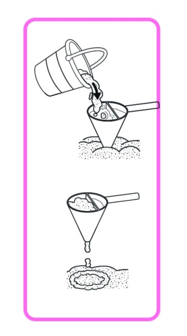 Androni Sand set with funnel medium – Pink
